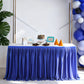 ⏳🔥 LIMITED-TIME 50% OFF! ⏰🌹 Pleated Table Skirt for Events – Elegant Wrinkle-Resistant Polyester with Classic Box Pleats, Stain & Fade Resistant, Effortless Quick Setup – 11 Colors & 3 Sizes for Parties Weddings & Gatherings ✨
