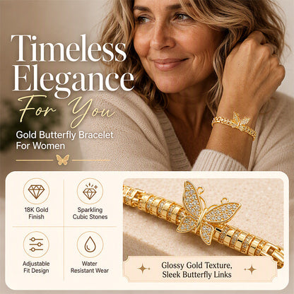 🦋 50% OFF! ✨ Butterfly Link Bracelet – Delicate Wing Charms, Adjustable Chain & Timeless Feminine Style – A Sweet Touch for Every Outfit 💝