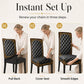 📢📢 50% OFF!! ⏰ Washable Stretch Chair Cover – Baroque Gold Carved Patterns, Infinite Stretch Fit & High-Density Elastic Fabric – Royal Elegance for Your Dining Room ✨