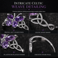 🦋 50% OFF! ✨ Korean Style Sweet & Cool Butterfly Ring for Women – Vibrant Purple Gemstones, Intricate Celtic Weave & Platinum Color – Elegant Daily Luxury 💜