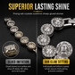 💎 Save 50%! ✨ Men's Hip Hop Round Rhinestone Necklace – Fully Paved Crystal Chain, Hand-Set Claw Stones & Flawless Electroplated Finish – Street Dance Statement Style 🎤