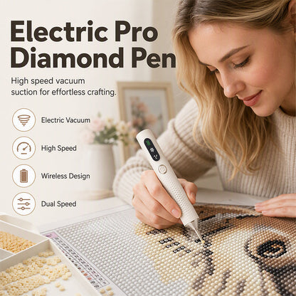 ✨ 50% OFF! 🚀 Rechargeable Electric Diamond Pen – High-Speed Wireless Pickup, Ultra-Quiet Motor & Ergonomic Hand-Friendly Design – Effortless Diamond Art Precision 💎