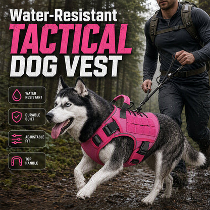🎁 50% OFF! ✨ Durable Oxford Fabric Dog Harness Vest – Water-Resistant Tactical Design, Reinforced Stitching & Ergonomic Pressure Distribution – Secure Control for Active Medium & Large Dogs 🐕