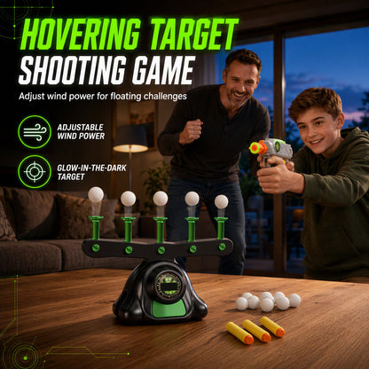 🎯 Save 50%! ✨ Electric Hovering Ball Target Shooting Game – Glow-in-the-Dark Floating Balls, Adjustable Wind Control & Safe ABS Base – Active Family Fun Indoors 💡