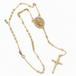 ⛪ 50% OFF! ✨ Retro Gold Tone Virgin Mary Crucifix Cross Pendant Necklace – Tricolor Beaded Y-Chain, Sacred Vintage Emblem & 14K Plated Finish – Elegant Faith-Inspired Style 💛