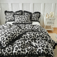 🐆 50% OFF! ✨ Leopard Print Ruffled Duvet Cover Set – Bold Wild Print with Elegant Black Ruffled Trim, Soft Polyester Fabric & Easy Machine Care – Multiple US/EU Sizes for a Chic Cozy Bedroom 🛏️