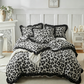 🐆 50% OFF! ✨ Leopard Print Ruffled Duvet Cover Set – Bold Wild Print with Elegant Black Ruffled Trim, Soft Polyester Fabric & Easy Machine Care – Multiple US/EU Sizes for a Chic Cozy Bedroom 🛏️