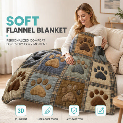 🐾 50% OFF! ✨ Cute Paw Print Soft Flannel Blanket – Cozy Warmth, Vibrant Long-Lasting Print & Versatile Everyday Use – Adorable Comfort for Bedrooms, Sofas & Pet-Friendly Homes 🛋️