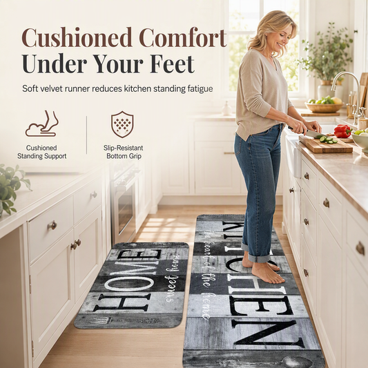 🛋️ 50% OFF! ✨ Non-Slip Velvet Floor Mats – Crystal Soft Cushioned Comfort, Anti-Slip Dot Backing & High-Absorption Surface – Secure Grip & Cozy Feel for Kitchen & Entryway ✨
