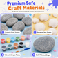🎨 50% OFF! ✨ Kids Creative DIY Rock Painting Kit – Real Stones & Shells, Vibrant Glowing Neon Paint & Washable Safe Materials – Nurture Young Artistic Minds 🪨