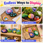 🎨 50% OFF! ✨ Kids Creative DIY Rock Painting Kit – Real Stones & Shells, Vibrant Glowing Neon Paint & Washable Safe Materials – Nurture Young Artistic Minds 🪨