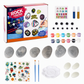 🎨 50% OFF! ✨ Kids Creative DIY Rock Painting Kit – Real Stones & Shells, Vibrant Glowing Neon Paint & Washable Safe Materials – Nurture Young Artistic Minds 🪨