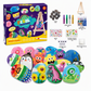 🎨 50% OFF! ✨ Kids Creative DIY Rock Painting Kit – Real Stones & Shells, Vibrant Glowing Neon Paint & Washable Safe Materials – Nurture Young Artistic Minds 🪨