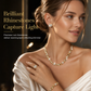 💎 50% OFF! ✨ Gold Plated Heart Shaped Rhinestone Jewelry 4-Piece Set – Necklace, Earrings, Bracelet & Ring – Brilliant Crystal Shimmer for Red-Carpet Elegance 💛