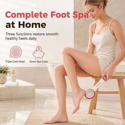 🦶 50% OFF! ✨ 3-in-1 Callus Remover & Foot Scrub – Safe 304 Stainless Steel, Soft Rubber Toe Bristles & Pumice Stone – Smooth Soft Feet in 3 Simple Steps 🔧