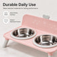 🐾 50% OFF! ✨ Elevated Detachable Pet Double Bowls – Scientific Neck Care Design, Stainless Steel & Food-Grade Materials – Ergonomic Dining for Cats & Small Dogs 🍽️