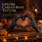 💀 50% OFF! 🎃 Skeleton Figurine – Gothic Heart Hand Gesture, Hand-Painted Bone Details & Solid Resin Build – Spooky Desk & Shelf Decor ✨