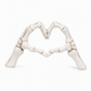 💀 50% OFF! 🎃 Skeleton Figurine – Gothic Heart Hand Gesture, Hand-Painted Bone Details & Solid Resin Build – Spooky Desk & Shelf Decor ✨