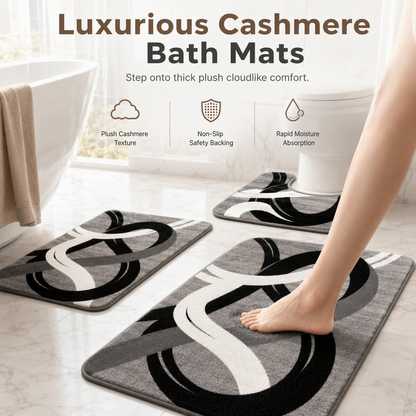 🛁 50% OFF! ✨ Nordic Style Faux Cashmere Bath Mat – Ultra-Soft High-Density Microfiber, Instant Dry Absorption & Reinforced Edges – Luxurious Comfort for Your Bathroom 🚿
