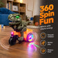 🦖 50% OFF! ✨ Electric Dinosaur Tricycle for Toddlers – 360° Spinning Stunt Action, Bright Wheel Glow & Playful Music – Stable Three-Wheel Ride for Indoor Fun 🎵