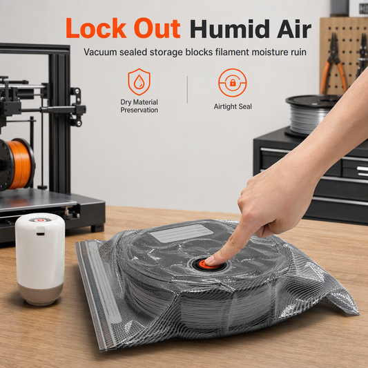 🎯 50% OFF! ✨ Vacuum Storage Bag Kit for 3D Filament – Lock Out Humid Air, Double Zipper Seal & Opaque Light Shielding – Keep Filaments Dry & Print-Perfect 🧵