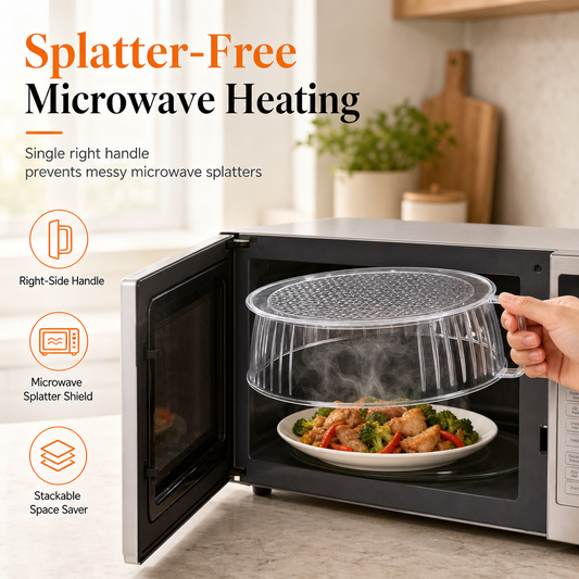 🍲 50% OFF! ✨ Multi-Layer Stackable Microwave Food Cover – Splatter Protection, Moisture Retention & High Transparency PC – Heat, Store & Stack with Ease 🧊