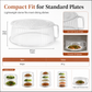 🍲 50% OFF! ✨ Multi-Layer Stackable Microwave Food Cover – Splatter Protection, Moisture Retention & High Transparency PC – Heat, Store & Stack with Ease 🧊