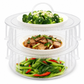 🍲 50% OFF! ✨ Multi-Layer Stackable Microwave Food Cover – Splatter Protection, Moisture Retention & High Transparency PC – Heat, Store & Stack with Ease 🧊