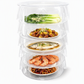🍲 50% OFF! ✨ Multi-Layer Stackable Microwave Food Cover – Splatter Protection, Moisture Retention & High Transparency PC – Heat, Store & Stack with Ease 🧊