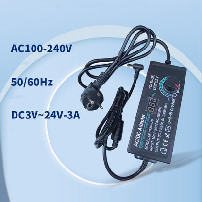 ⏰Adjustable 3V-24V 3A Universal AC/DC Power Adapter