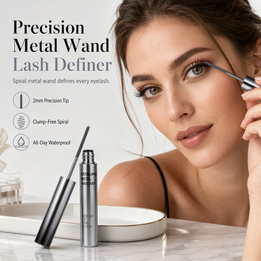 ✨ 50% OFF! ✨ Waterproof & Sweatproof Metal Wand Mascara – Revolutionary Bristle-Free Grooved Steel Applicator for Clump-Free Root-to-Tip Definition – 24H Smudge-Proof Washable Formula in 2 Shades 👁️