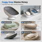 🧼 50% OFF! ✨ Wall-Mounted Suction Cup Soap Holder – Self-Draining Design, Angled Spout & Detachable Double-Layer – Keeps Soap Dry, Saves Money & Space 🚿