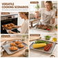 🍰 50% OFF! ✨ Rectangular Stainless Steel Baking Tray with Wire Cooling Rack – Efficient Oil Drainage, Crispy Air-Circulation Results & Warp-Resistant Steel – Multi-Purpose Oven Essential 🥓