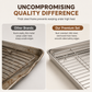 🍰 50% OFF! ✨ Rectangular Stainless Steel Baking Tray with Wire Cooling Rack – Efficient Oil Drainage, Crispy Air-Circulation Results & Warp-Resistant Steel – Multi-Purpose Oven Essential 🥓