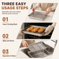 🍰 50% OFF! ✨ Rectangular Stainless Steel Baking Tray with Wire Cooling Rack – Efficient Oil Drainage, Crispy Air-Circulation Results & Warp-Resistant Steel – Multi-Purpose Oven Essential 🥓
