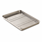🍰 50% OFF! ✨ Rectangular Stainless Steel Baking Tray with Wire Cooling Rack – Efficient Oil Drainage, Crispy Air-Circulation Results & Warp-Resistant Steel – Multi-Purpose Oven Essential 🥓