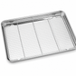 🍰 50% OFF! ✨ Rectangular Stainless Steel Baking Tray with Wire Cooling Rack – Efficient Oil Drainage, Crispy Air-Circulation Results & Warp-Resistant Steel – Multi-Purpose Oven Essential 🥓