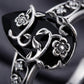 💍 50% OFF! ✨ Bohemian Vintage Floral Vine Ring – Striking Black Gemstone, Sparkling Rhinestone Accents & Intricate Openwork Band – Timeless Romantic Elegance for Any Outfit 🌸