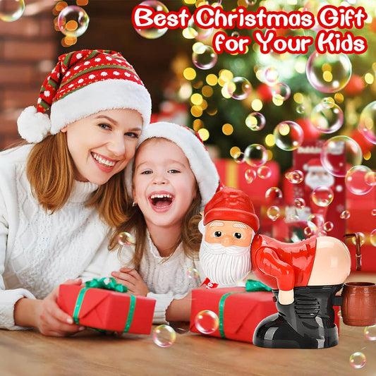 🎅 50% OFF! ✨ Christmas Santa Bubble Maker – One-Click Automatic Bubble Blowing, Joyful Music & Flashing Night Lights – Cute Holiday Toy for Kids & Family Fun 🎄