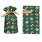 🎄 50% OFF! ✨ Christmas Drawstring Gift Bags with Ribbon – Pull & Tie Instant Closure, Sturdy Flat Bottom & Durable PEVA Material – 50Pcs Festive Packaging for Holiday Gifts 🎁