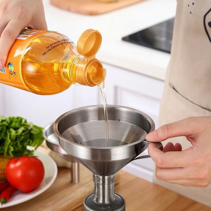 🥣 50% OFF! ✨ Stainless Steel Filter Funnel – Removable Fine Mesh Filter, Wide Opening & Smooth Fast Flow – Food-Grade Kitchen & Lab Essential in 5 Sizes ⚙️