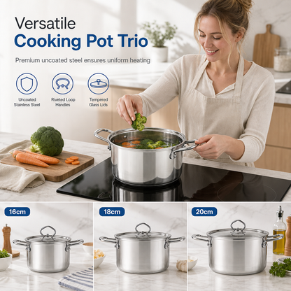 🔥 50% OFF! ✨ Borosilicate Glass Pot – Rapid Uniform Heat Transfer, Dual Riveted Handles & Scratch-Resistant Steel Base – Boil, Simmer & Steam Family Meals Effortlessly 🍲