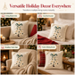 🌸 BUY 1 GET 1 FREE! ✨ Embroidered Christmas Tree Throw Pillow Cover 45×45cm – Multi-Layer Festive Embroidery, Velvet Plush Border & Hidden Zipper – Cozy Holiday Charm for Sofa & Bed 🎄