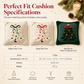 🌸 BUY 1 GET 1 FREE! ✨ Embroidered Christmas Tree Throw Pillow Cover 45×45cm – Multi-Layer Festive Embroidery, Velvet Plush Border & Hidden Zipper – Cozy Holiday Charm for Sofa & Bed 🎄
