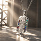 🛡️ 50% OFF! ✨ Men's Protective Pendant – Bold Stainless Steel Design, Vintage Religious Detailing & Colorful Stone Accents – Streetwear Edge with Everyday Confidence 🔱