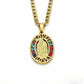 🛡️ 50% OFF! ✨ Men's Protective Pendant – Bold Stainless Steel Design, Vintage Religious Detailing & Colorful Stone Accents – Streetwear Edge with Everyday Confidence 🔱