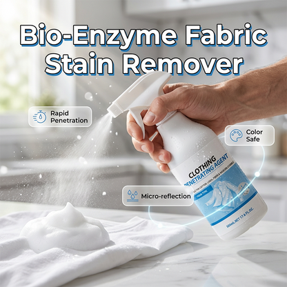 🧴 50% OFF! ✨ Deep Penetrating Clothing Cleaner Spray – Bio-Enzyme Foam Breaks Down Oil, Sweat & Yellow Stains – Gentle on Fabrics, No Residue, Fresh Clean Finish 👔