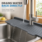 💧 50% OFF! ✨ Food Grade Silicone Faucet Splash Guard Mat – Cuttable & Thickened Sloped Draining Pad – No More Splash or Wet Countertops 🚰