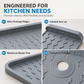 💧 50% OFF! ✨ Food Grade Silicone Faucet Splash Guard Mat – Cuttable & Thickened Sloped Draining Pad – No More Splash or Wet Countertops 🚰
