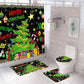 🎄 PROMO FLASH : 50% DE RÉDUCTION ! Ensemble de Rideau de Douche de Noël Imperméable – Tissu Polyester Résistant, Tapis Antidérapants & Set Coordonné Complet for une Salle de Bain Festive et Sécurisée ✨🛁